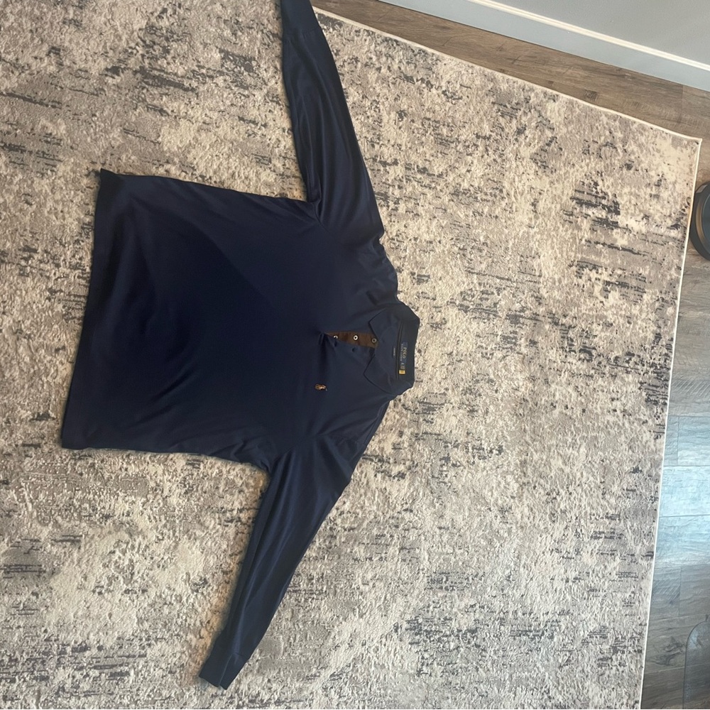 Polo by Ralph Lauren Fitted Blue Long Sleeve Button Down Shirt